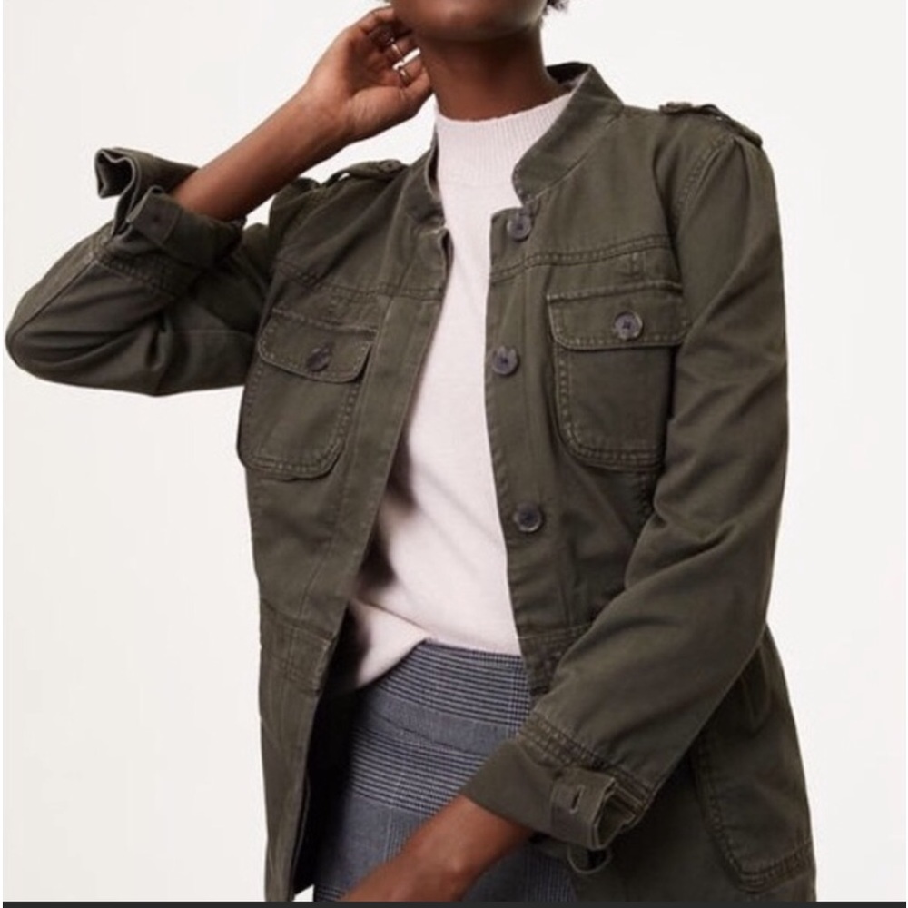 LOFT Olive Green Military Jacket